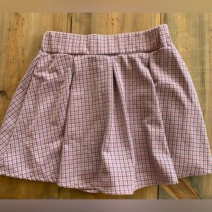 Paperoc Skirt, Paperoc Pleated Mini Skirt, Color: Black/Pink| Size: M